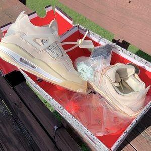 COPY - COPY - Brand new Off white jordan 4s ( Sail)